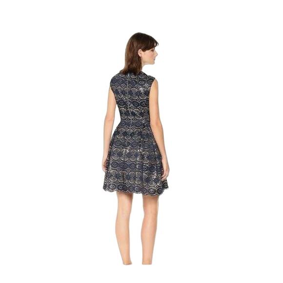 Vince Camuto Elegant Black Scalloped Sequin Lace Dress, size 10 - Picture 2 of 9